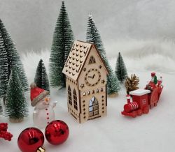  15cmx6cmx6cm-es lzervgott, ledes fa hzik, Karcsonyi dekorcihoz: 9