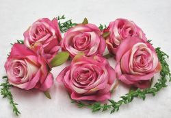  8cm tmrj, gynyr, leth, minsgi selyem tearzsa fej, htuljn beszrval: magenta-pink cirmos