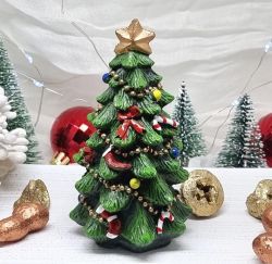  12cm magas, 7cm tmrj gynyr feldsztett Karcsonyfa