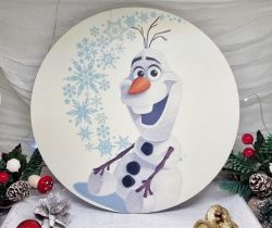  20cm tmrj, nagymret sznes fa dekor tbla: Jgvarzs, Olaf
