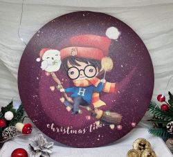  20cm tmrj, nagymret sznes fa dekor tbla: Harry Potteres