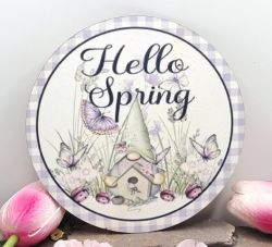  13cm tmrj sznes fa dekor tbla: mans Hello Spring