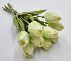  10 szlas csokor, 32cm hossz, 4,5cm-es fej, gynyr, leth real tuch gumitulipn: almazld