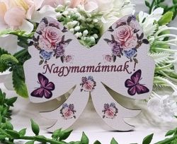  8cmx7cm-es sznes fa dekor tbla, masni formj: Nagymammnak!